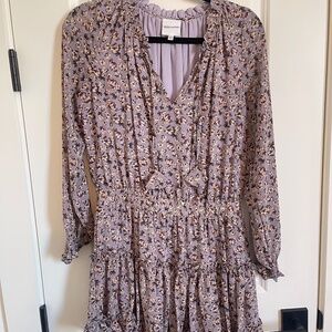 Purple flower Spring Dress